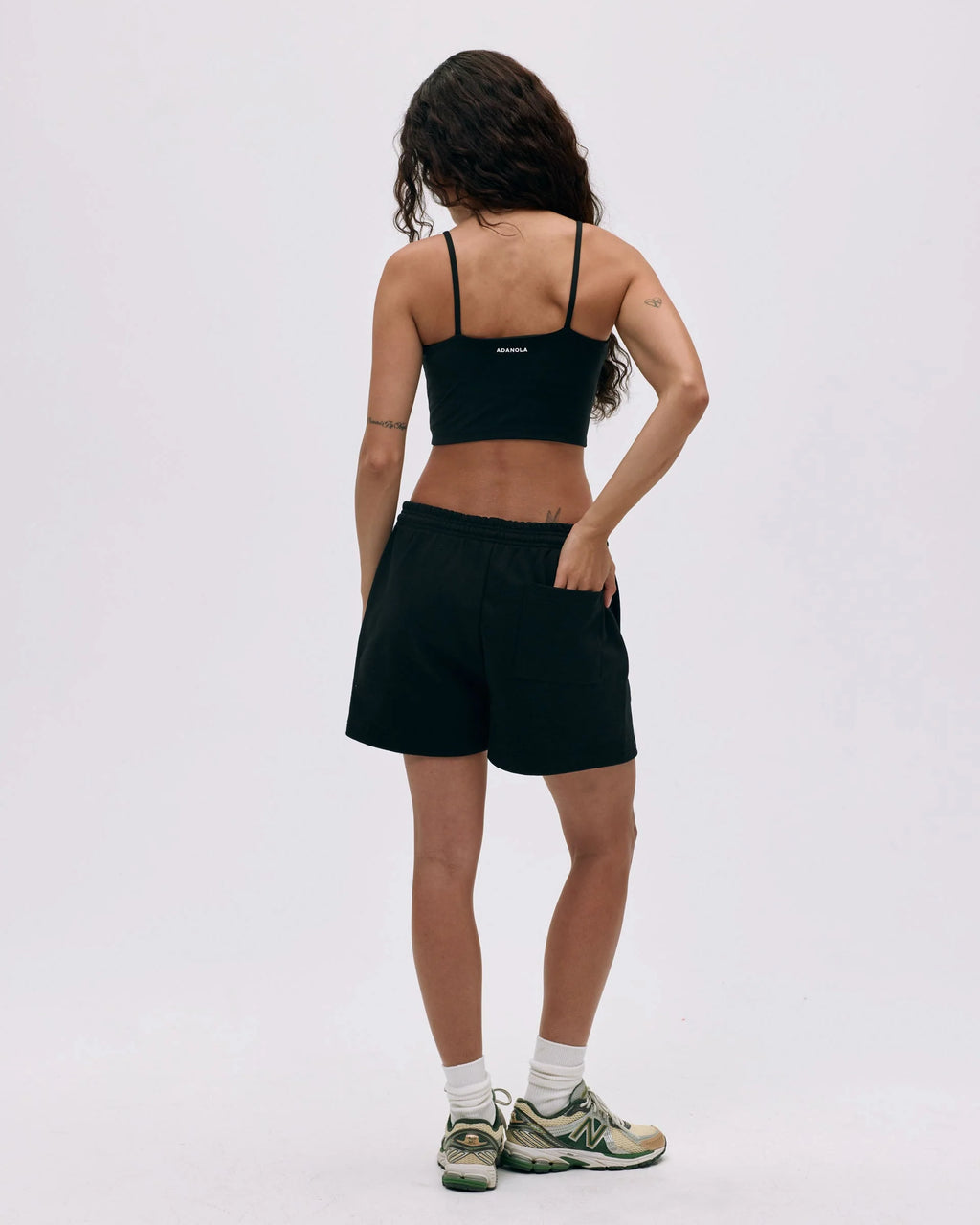 Varsity Sweat Shorts - Black/Marshmallow White