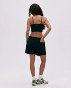 Varsity Sweat Shorts - Black/Marshmallow White