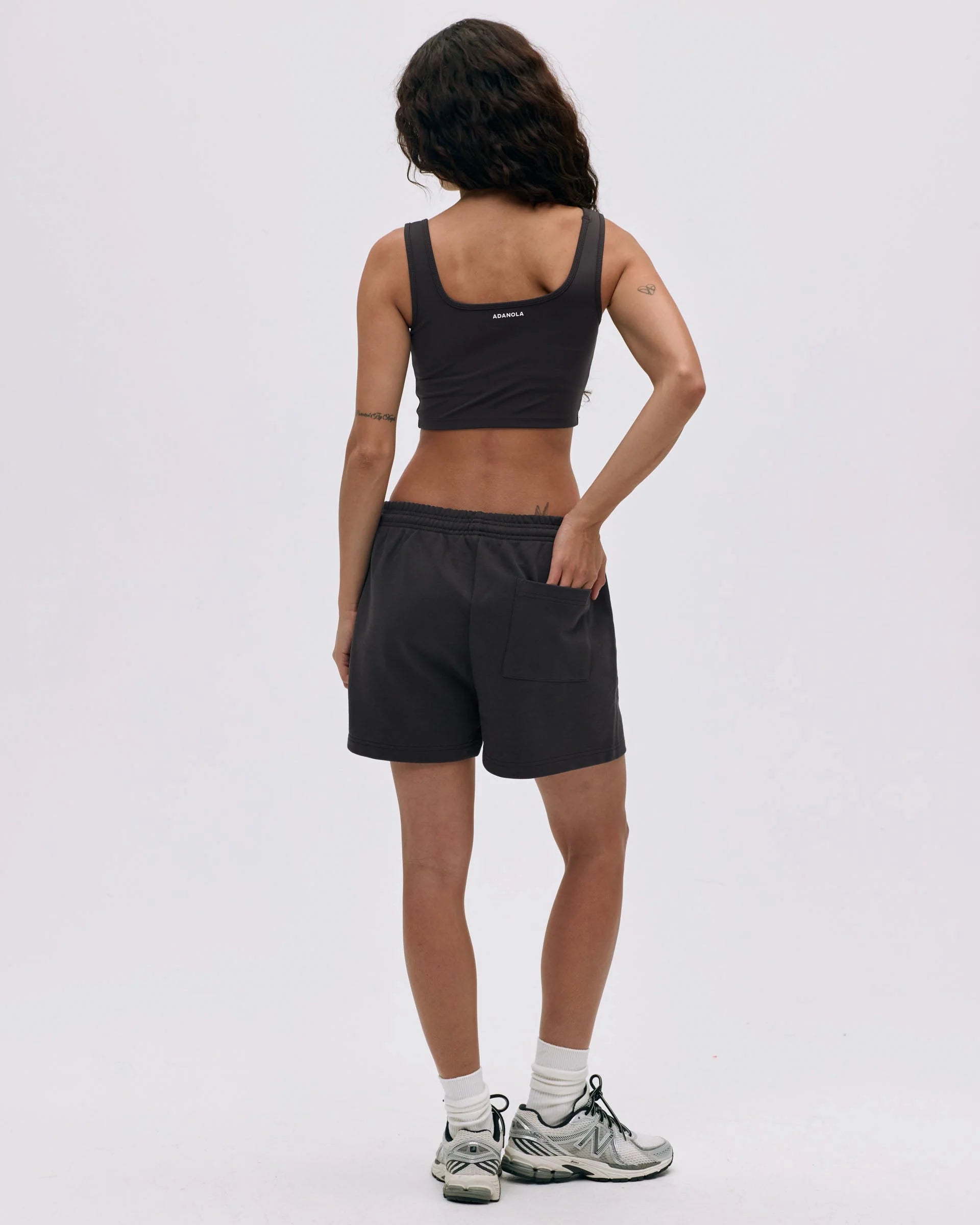 Varsity Sweat Shorts - Coffee Bean/Marshmallow White