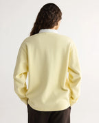 Varsity Oversized Rugby Sweatshirt - Buttercream