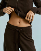 Knit Straight Leg Trousers - Coffee Bean