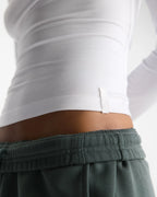 Soft Modal Long Sleeve Top - White