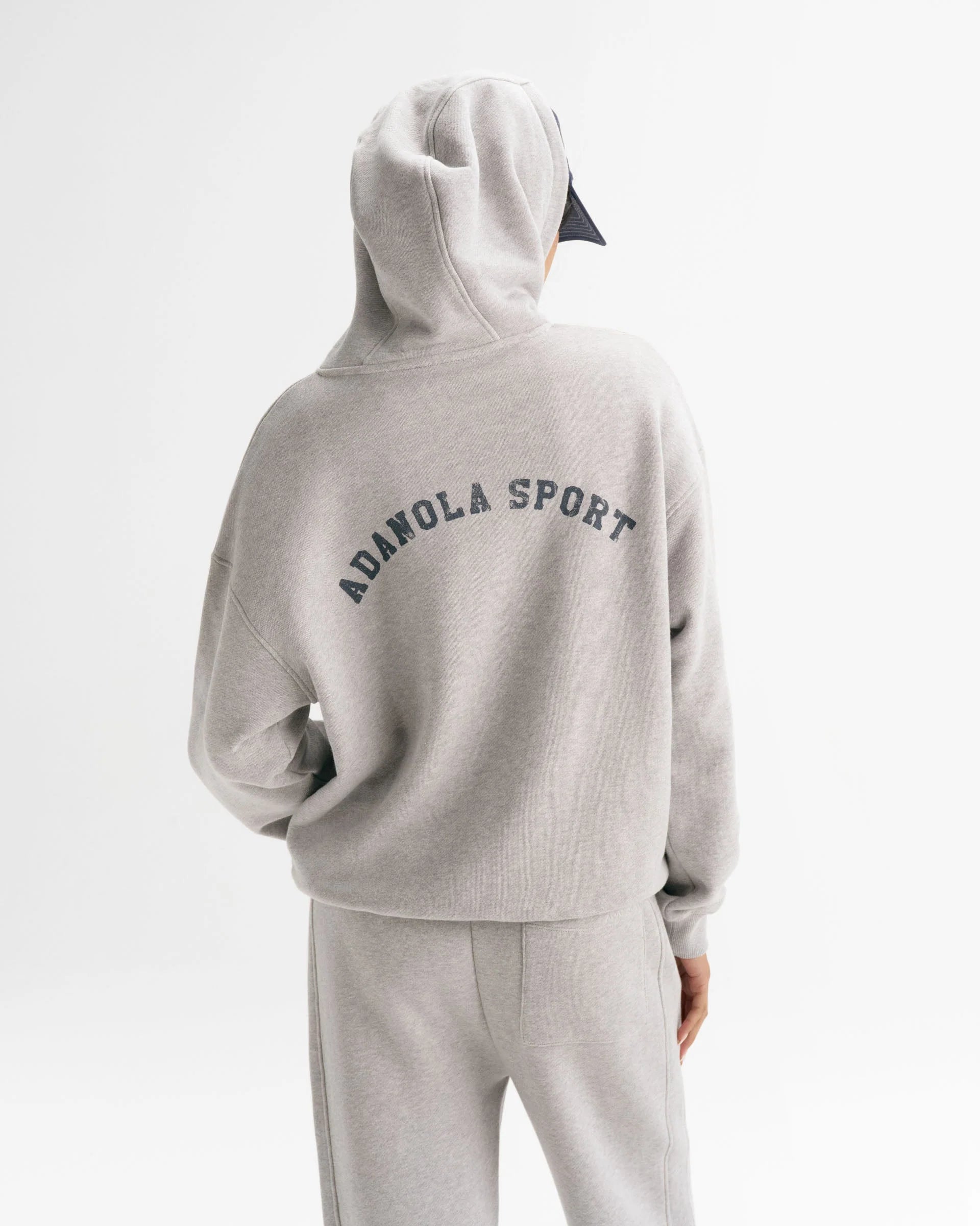 AS Oversized Hoodie - Heather Grey/Midnight Blue