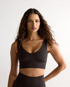 Ultimate V-Neck Bra - Coffee Bean