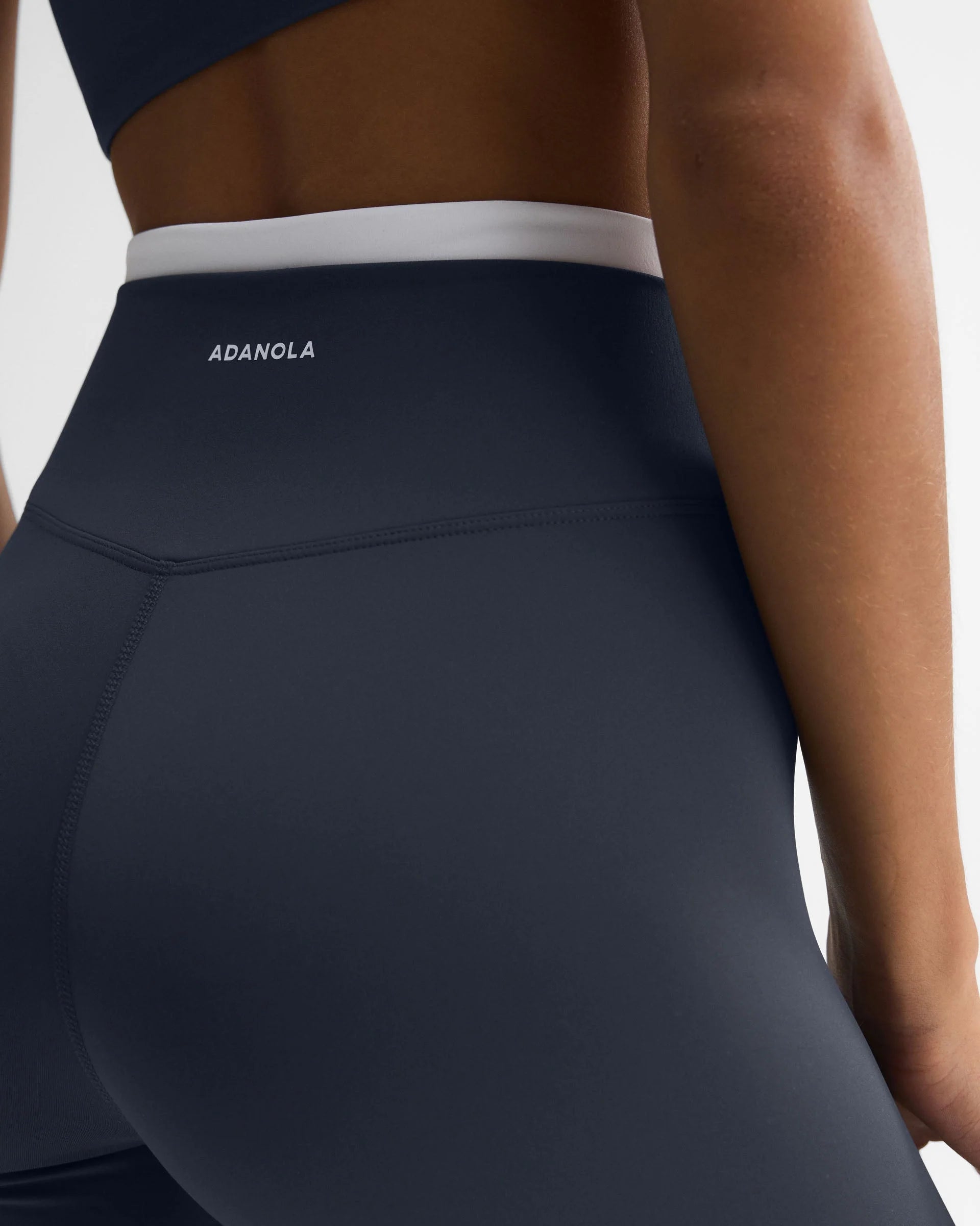 Ultimate Double Layer Leggings - Midnight Blue/White