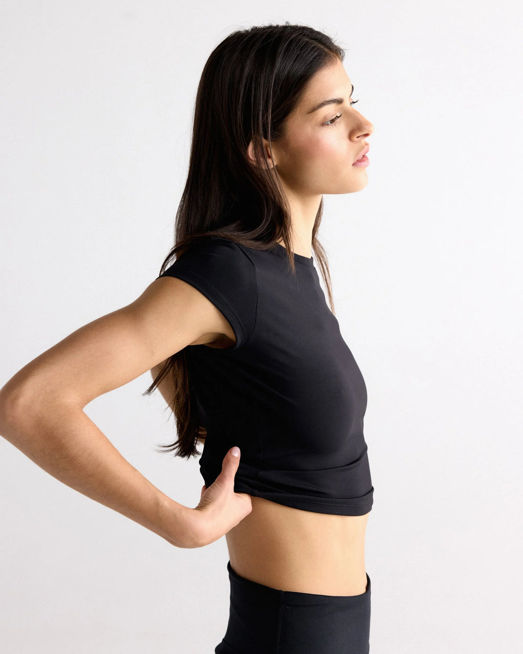 Ultimate Cap Sleeve Top - Black
