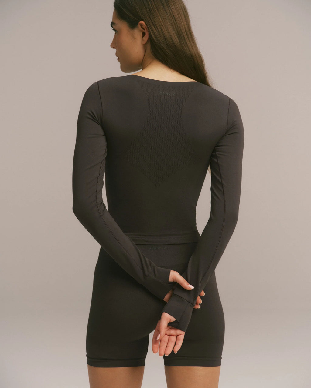 Seamless Long Sleeve Top - Coffee Bean