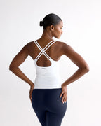 Ultimate Cross Back Top - White