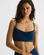 Ultimate Ruched Open Back Bra - Navy Blue
