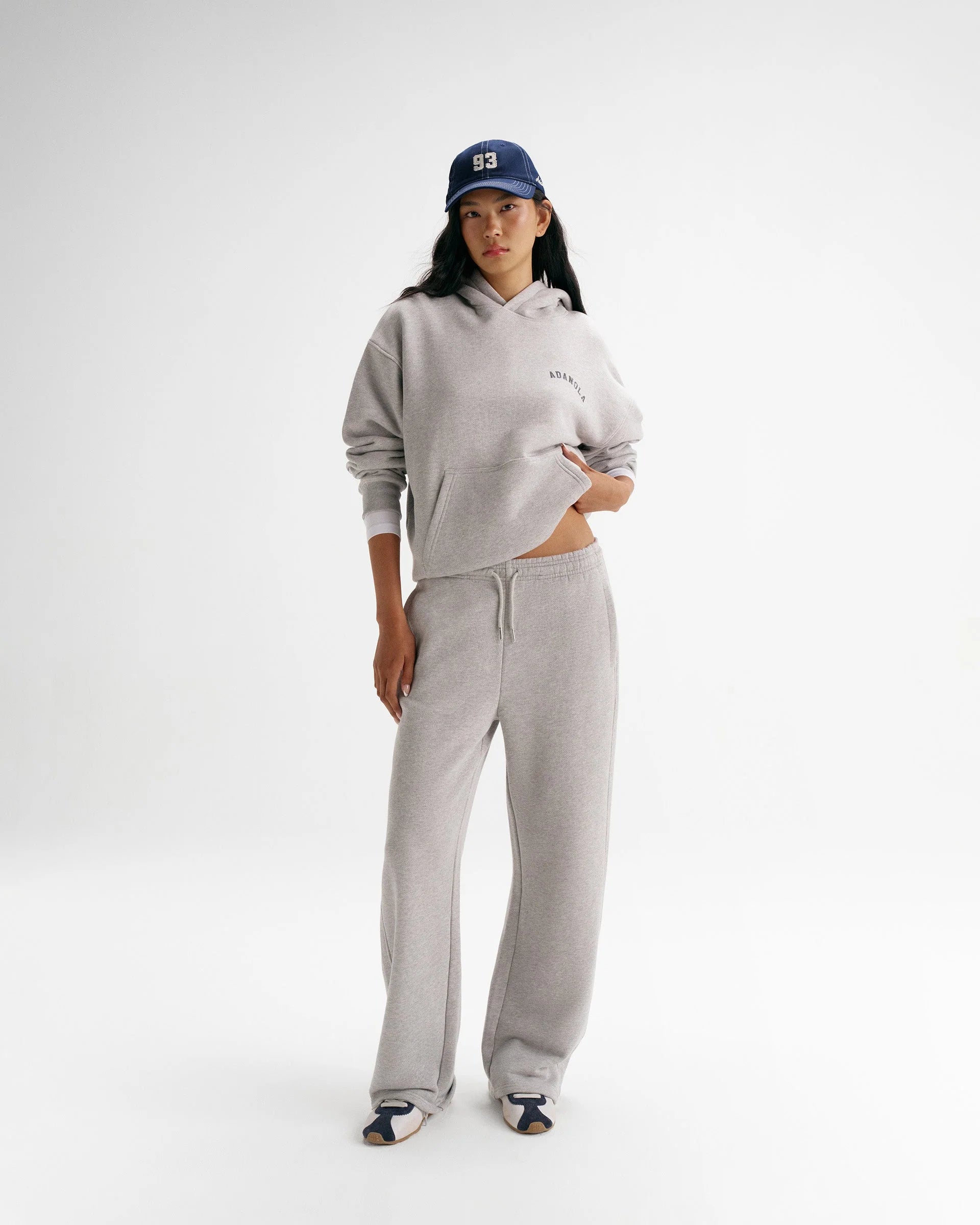 Adanola Straight Leg Sweatpants - Heather Grey