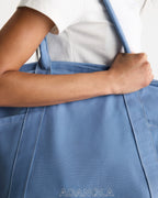 Heavy Canvas Washed Tote Bag - Blossom Blue