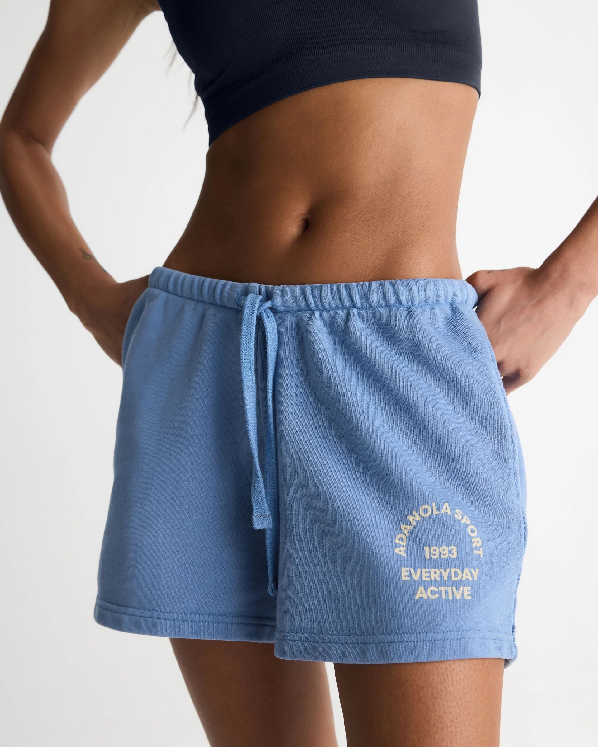 Everyday Active Washed Sweat Shorts - Blossom Blue/Buttercream