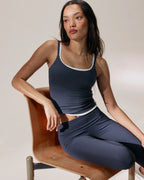 Soft Modal Skinny Strap Cami Top - Midnight Blue