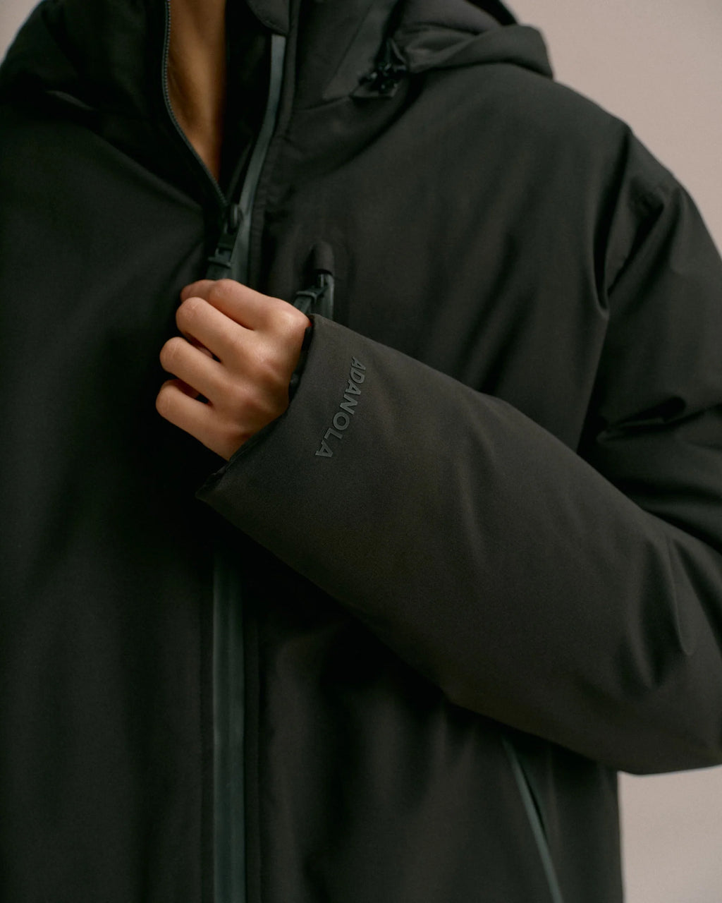 Hooded Waterproof Coat - Black
