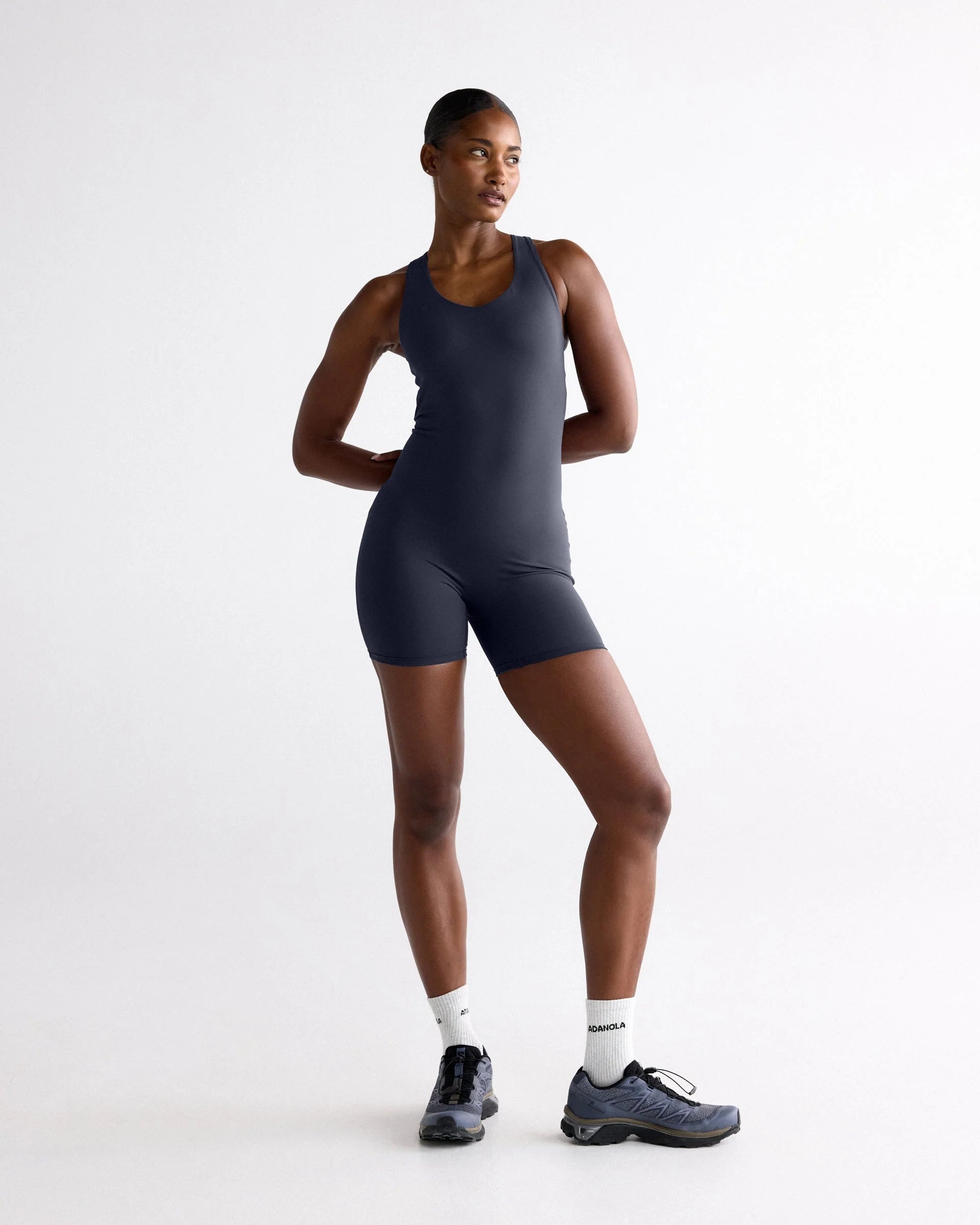 Ultimate V-Neck Romper - Midnight Blue