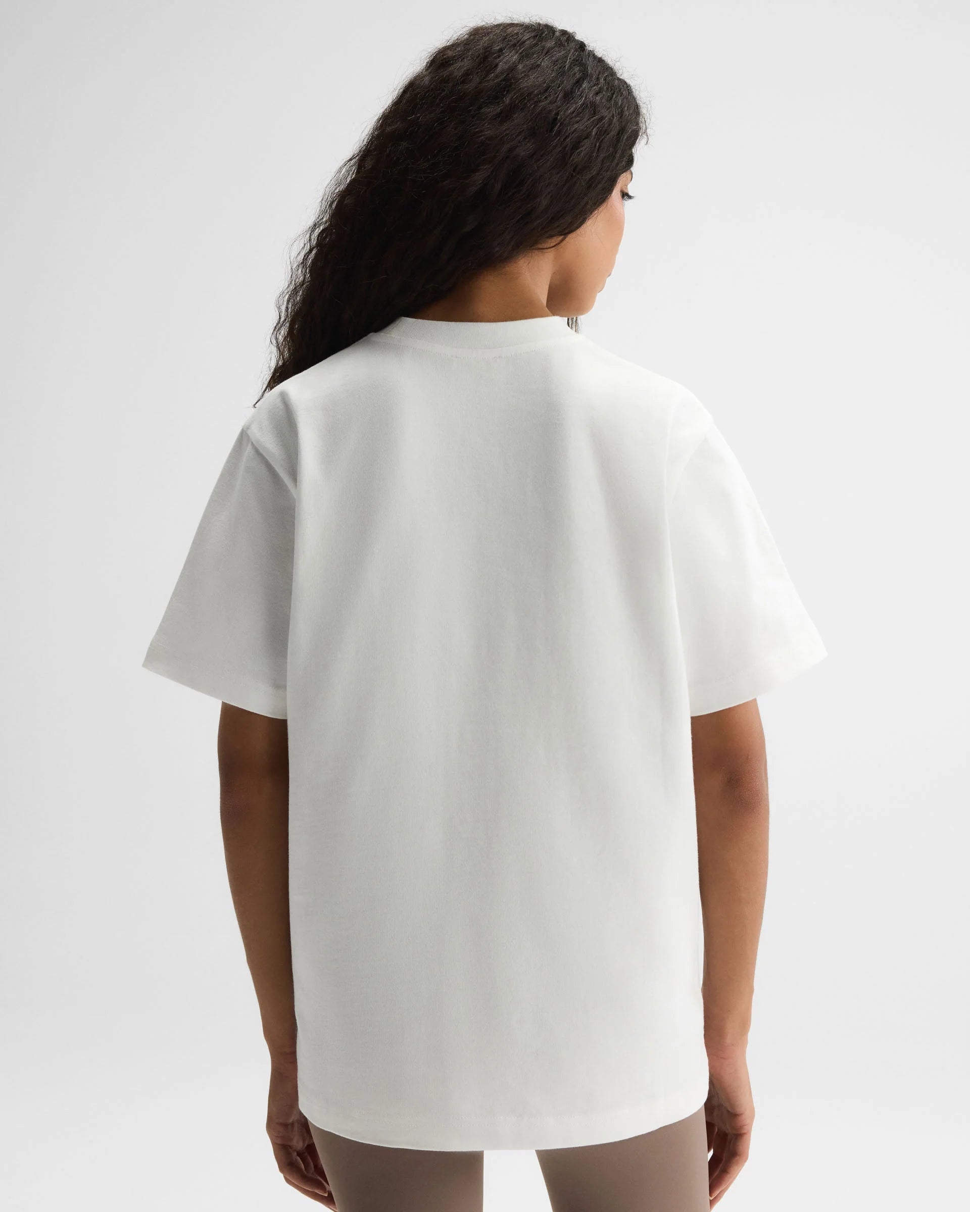 Adanola Sport Short Sleeve Oversized T-shirt - White/Coffee Bean