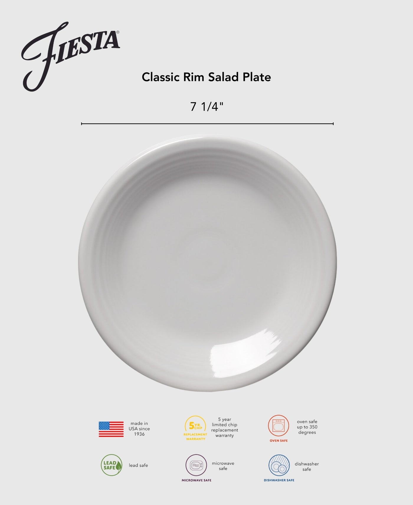 Classic Rim 7 1/4 Inch Salad Plate Foundry