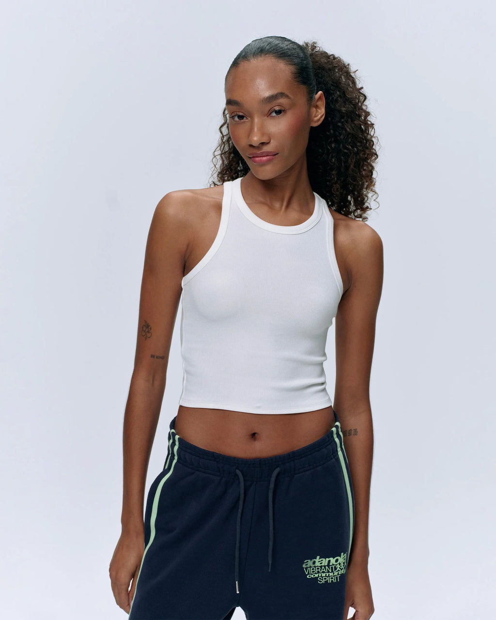 Rib Tank Top - White