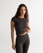Ultimate Cap Sleeve Top - Coffee Bean