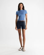 Soft Modal Short Sleeve Top - Blossom Blue