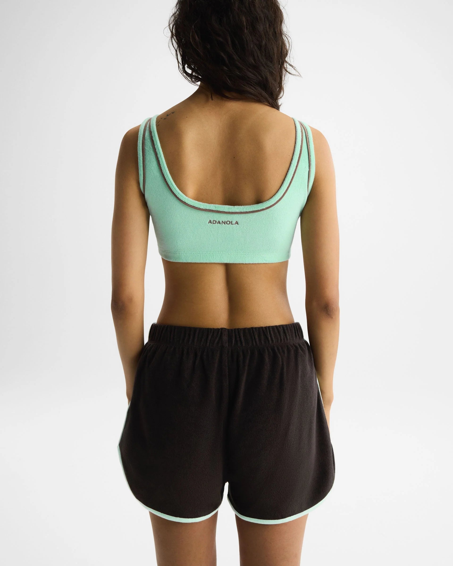 Terry Towelling Bralette - Mint Green