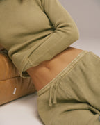 Waffle Raglan Long Sleeve Top - Pistachio Green