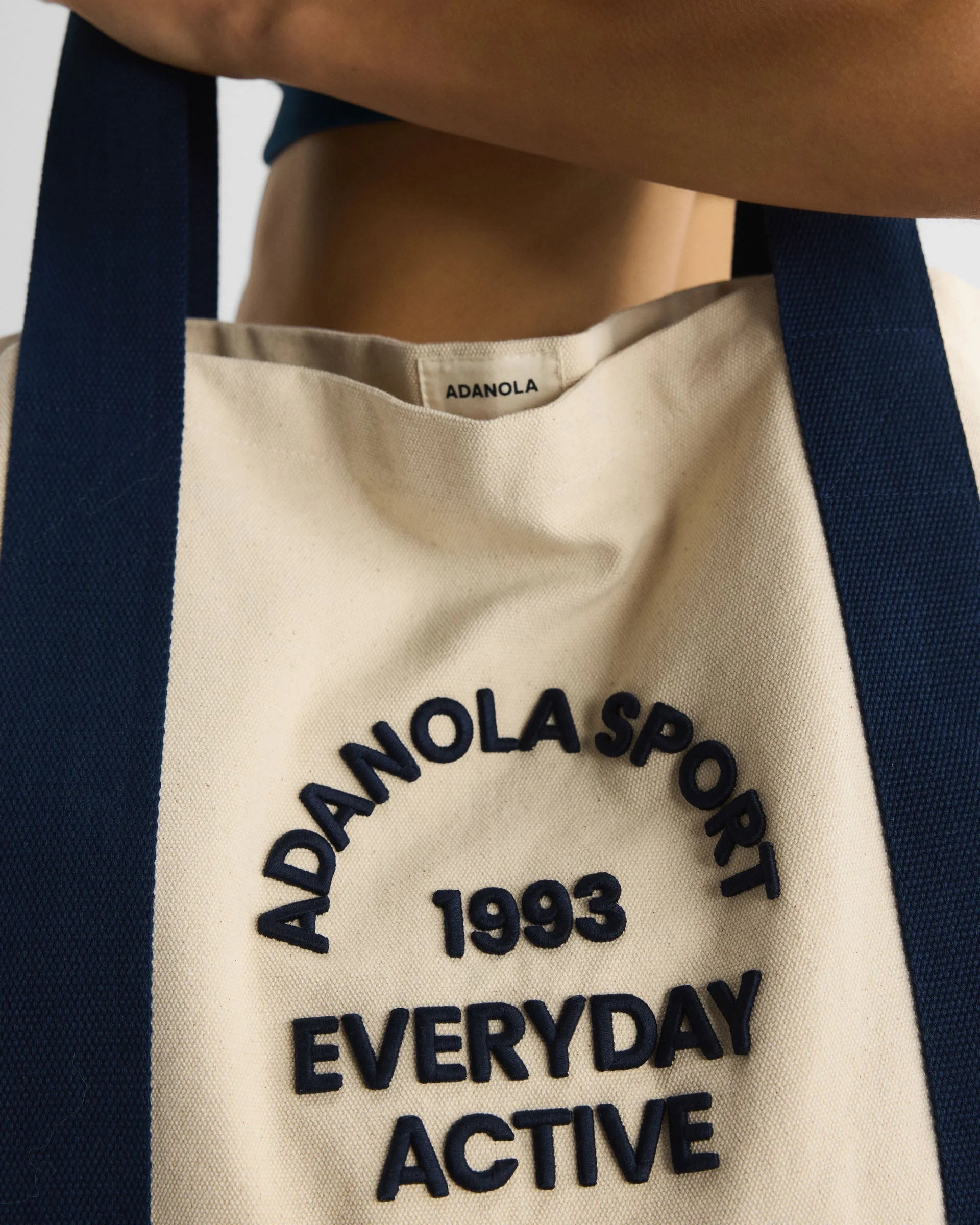 Adanola Sport 93 Tote Bag - Cream/Navy Blue