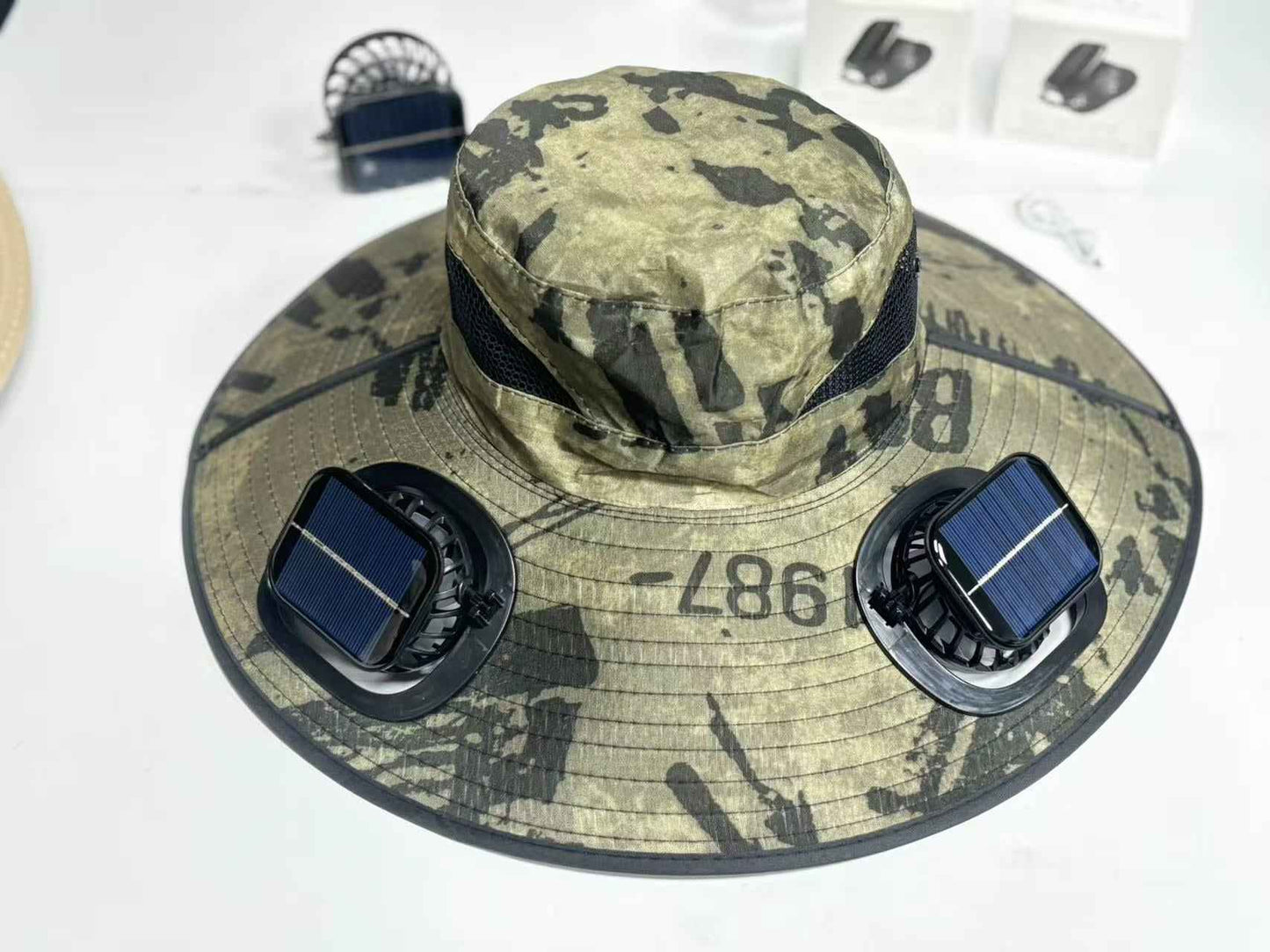 Solar Dual-Fan Cooling Sun Hat