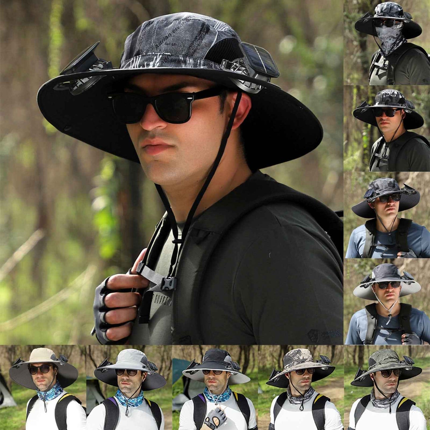 Solar Rechargeable Dual-Fan Sun Hat