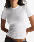 Soft Modal Short Sleeve Top - White