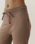 Modal Straight Leg Pants - Dusty Brown
