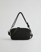 Small Branded Multi-Strap Bag - Black