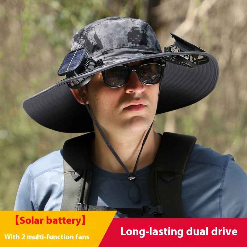 Solar Rechargeable Dual-Fan Sun Hat