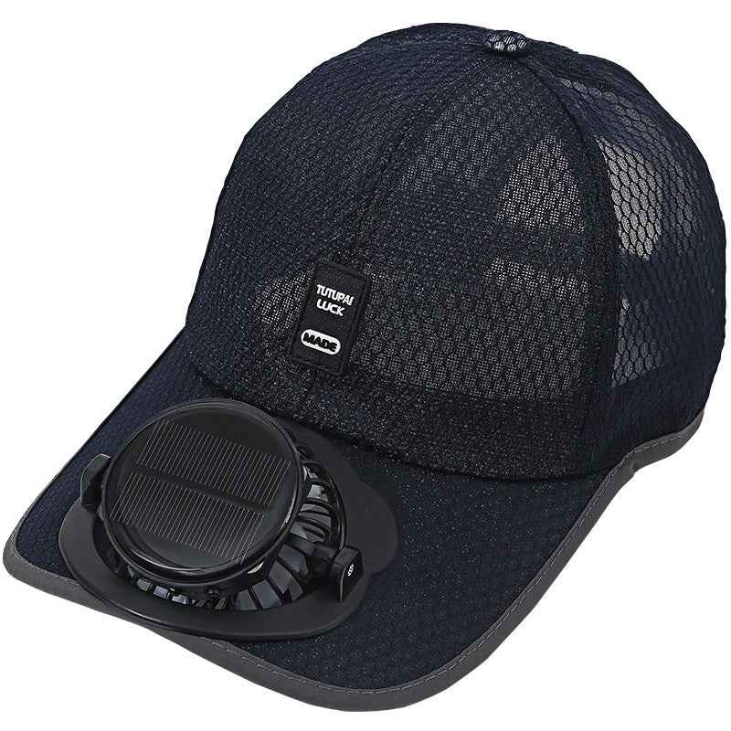 Solar Charging Fan Hat | Breathable Cooling Cap