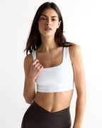Ultimate Square Neck Bra - White