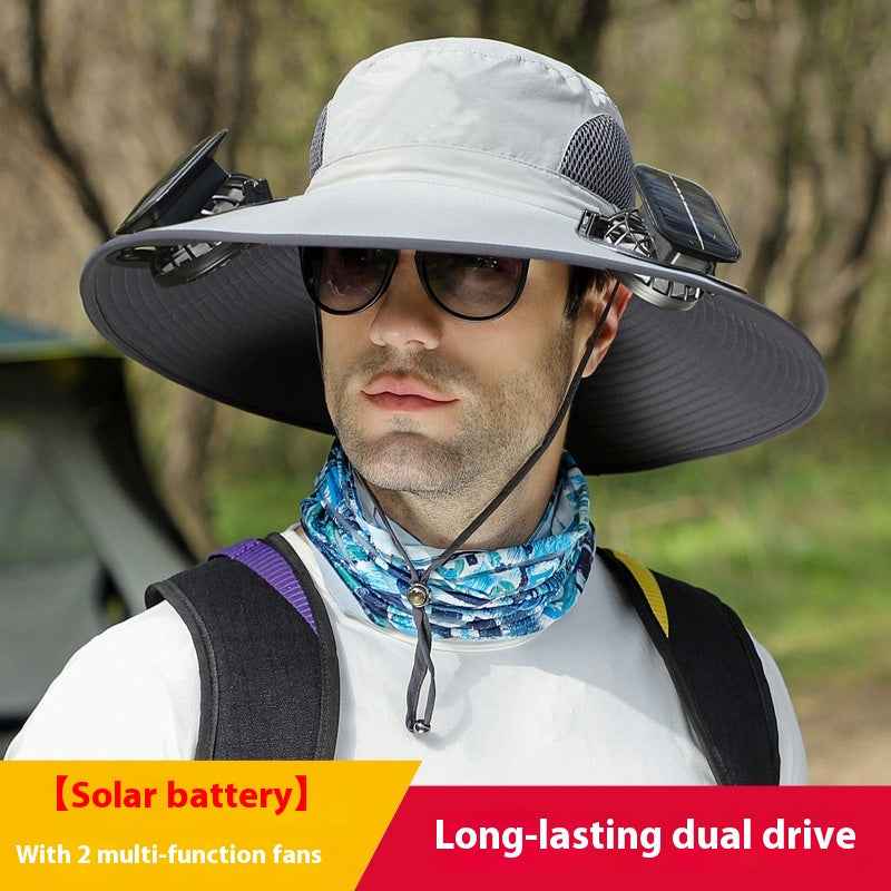 Solar Rechargeable Dual-Fan Sun Hat