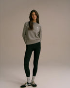 Cable Knit Sweatshirt - Dark Grey Melange