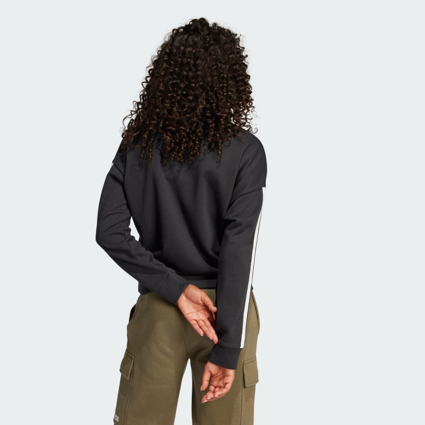 Women's adidas Essentials 3-Stripes French Terry V-neck Sweatshirt