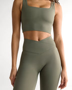 Ultimate Wrap Leggings - Olive Green