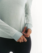 Modal Long Sleeve Technical Top - Cloud Blue
