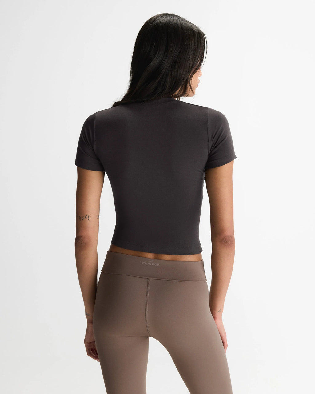 Soft Modal Short Sleeve Top - Coffee Bean