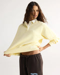Varsity Oversized Rugby Sweatshirt - Buttercream