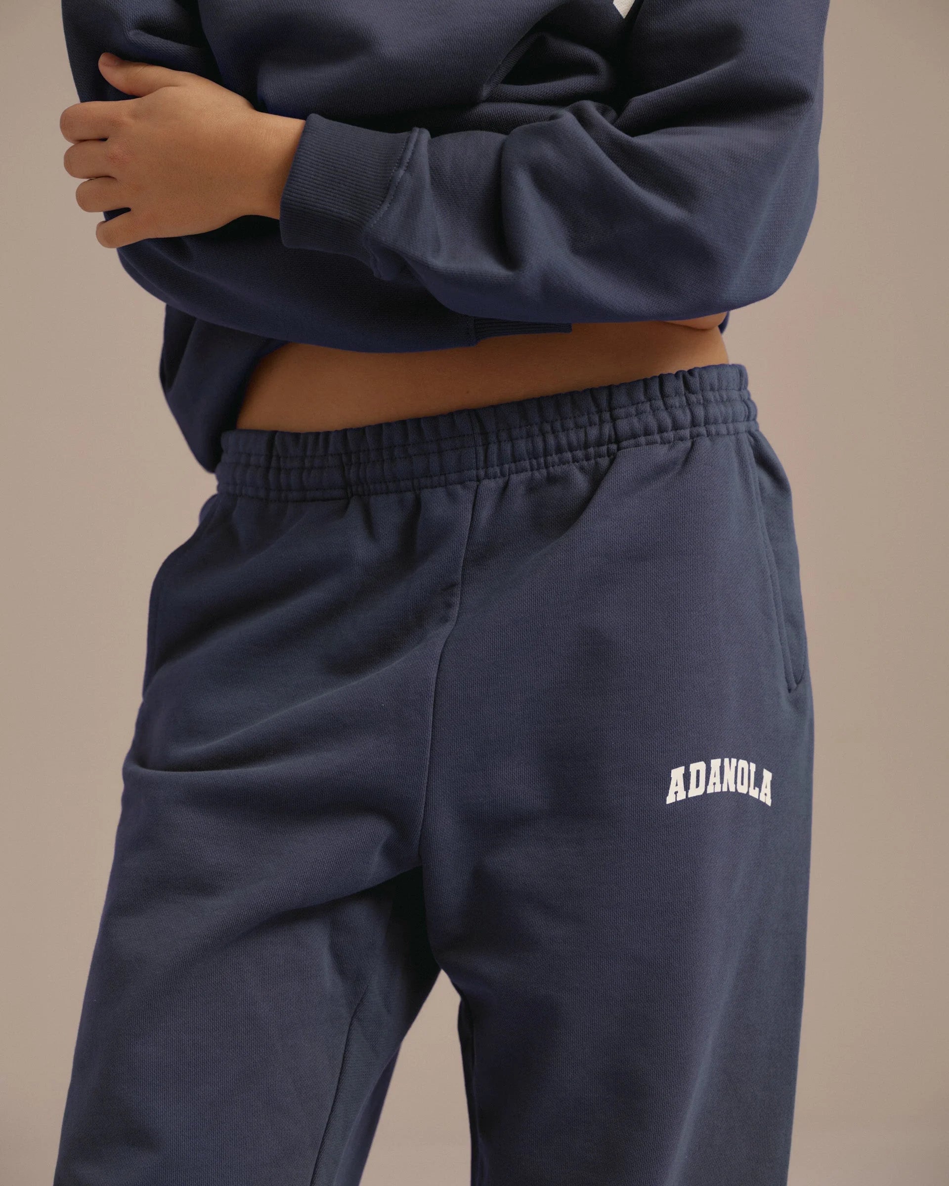 Varsity Sweatpants - Washed Midnight Blue