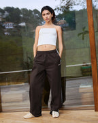 Toggle Back Rib Top - White