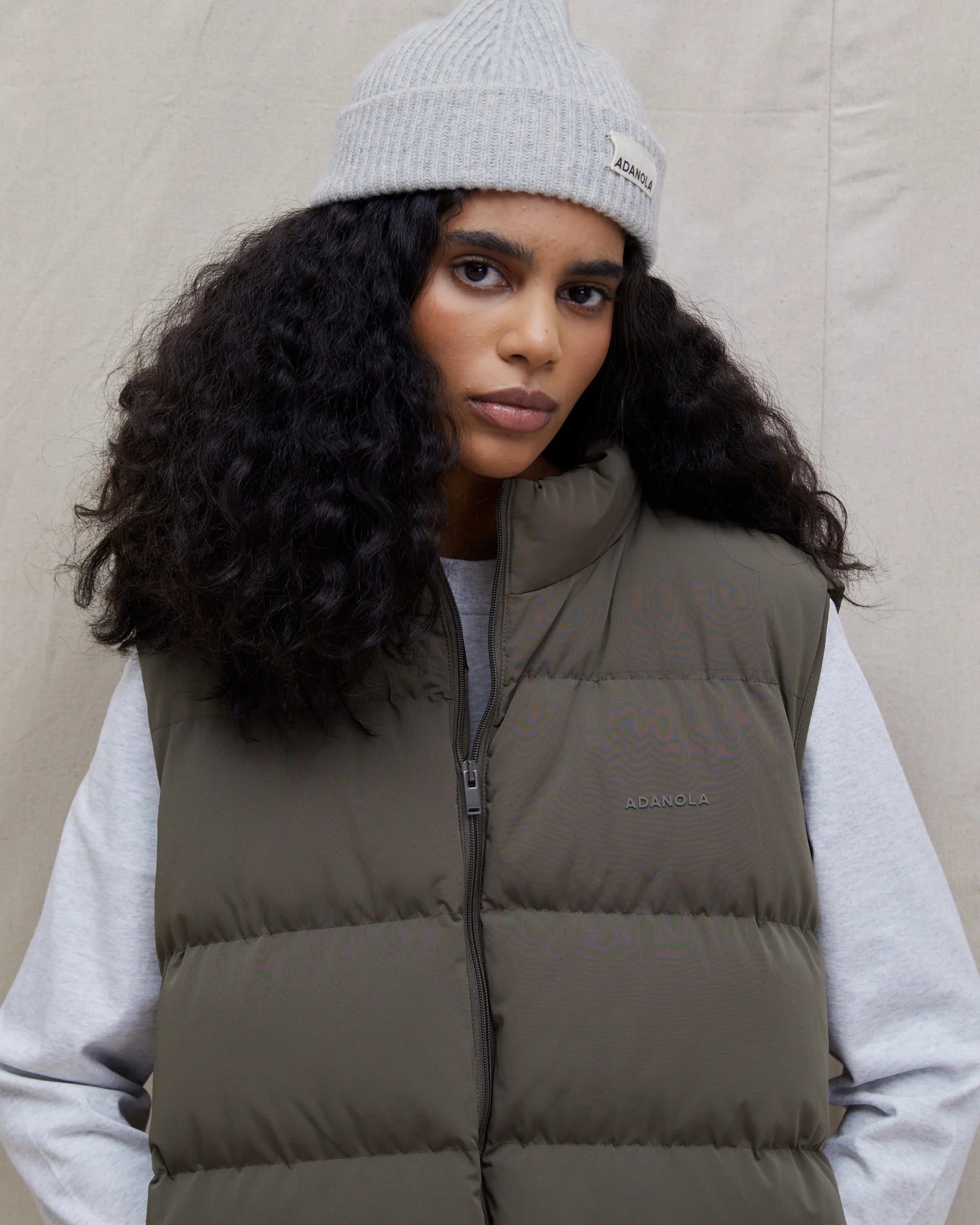 Boxy Gilet - Khaki Green