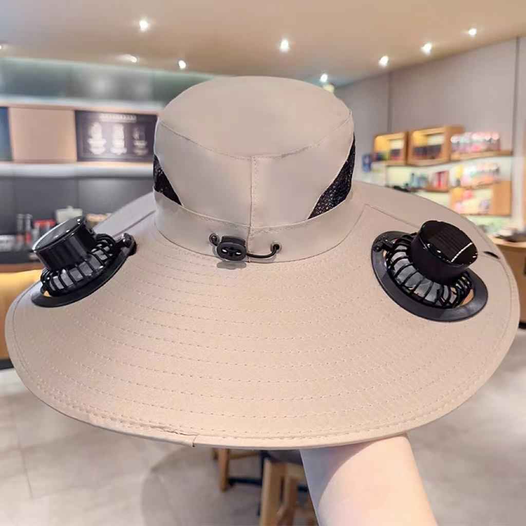Solar Dual-Fan Cooling Hat