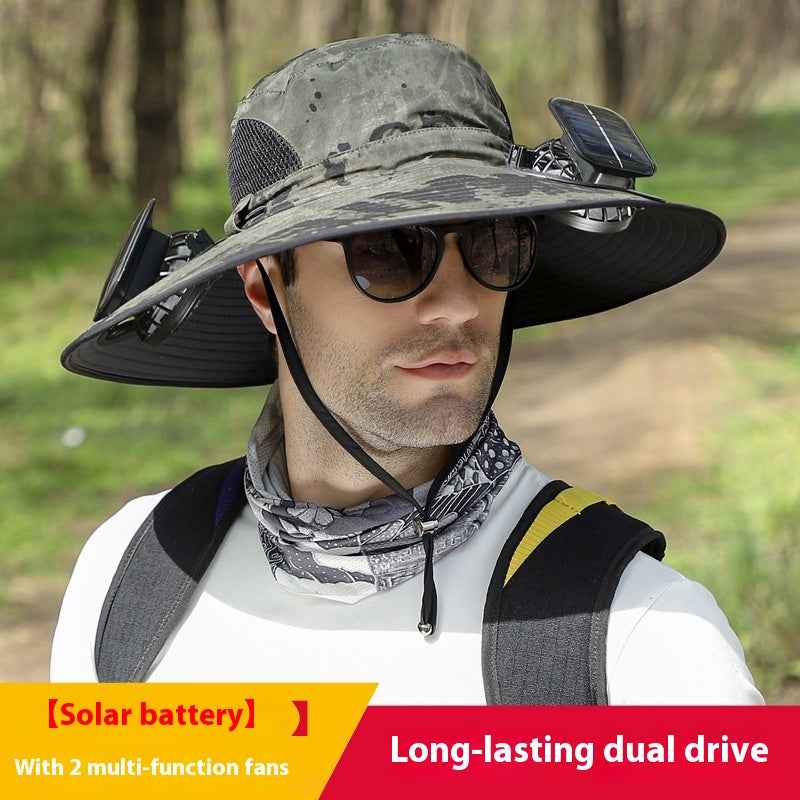 Solar Rechargeable Dual-Fan Sun Hat