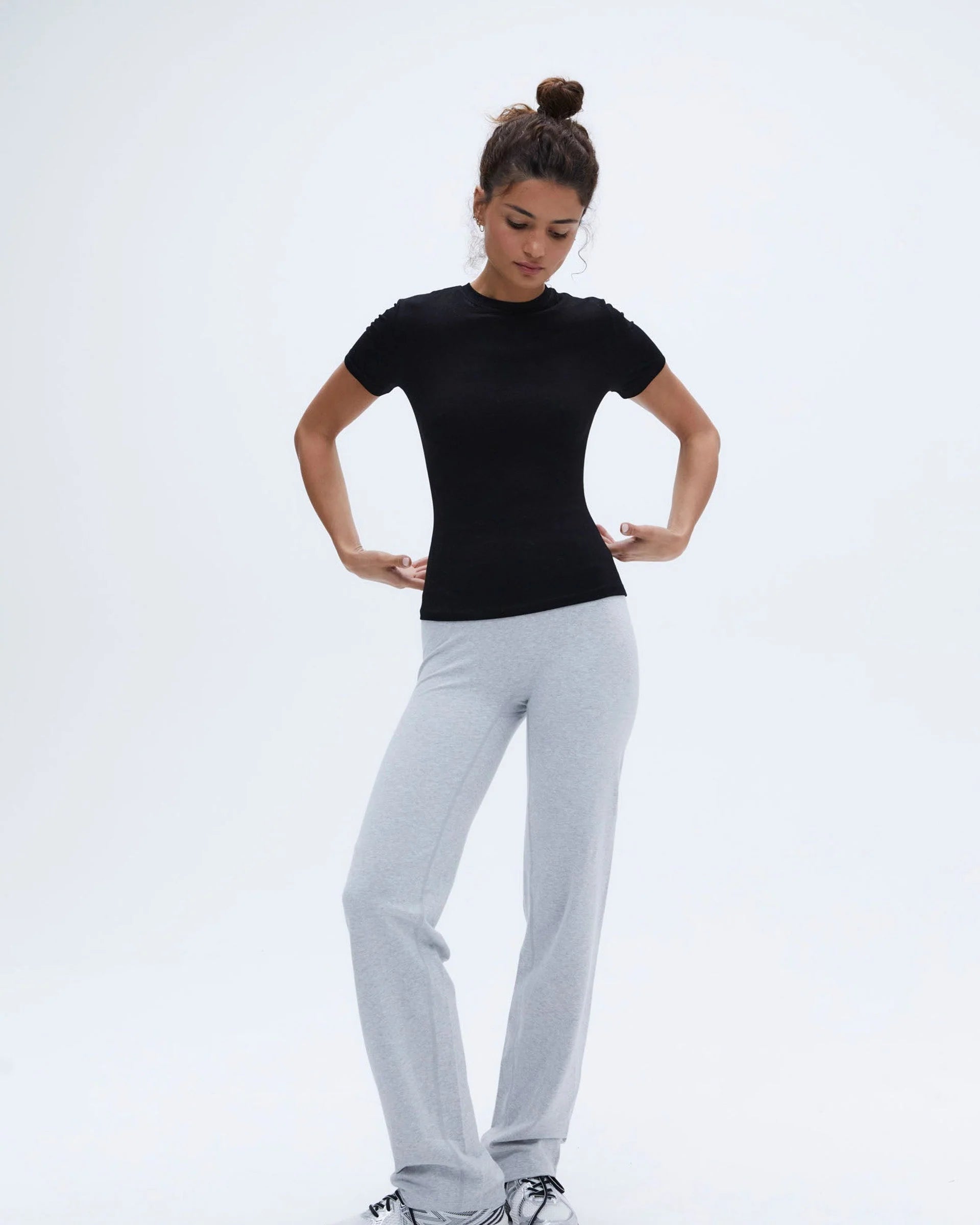 Cotton Yoga Pant - Grey Melange