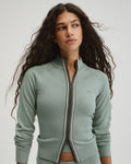 Knit Funnel Neck Sweatshirt - Cloud Blue