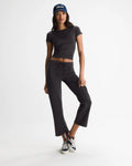 Modal Crop Straight Leg Pants - Coffee Bean